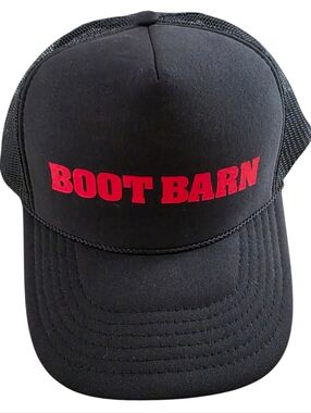 Boot Barn Trucker Black/Red Snapback Cap